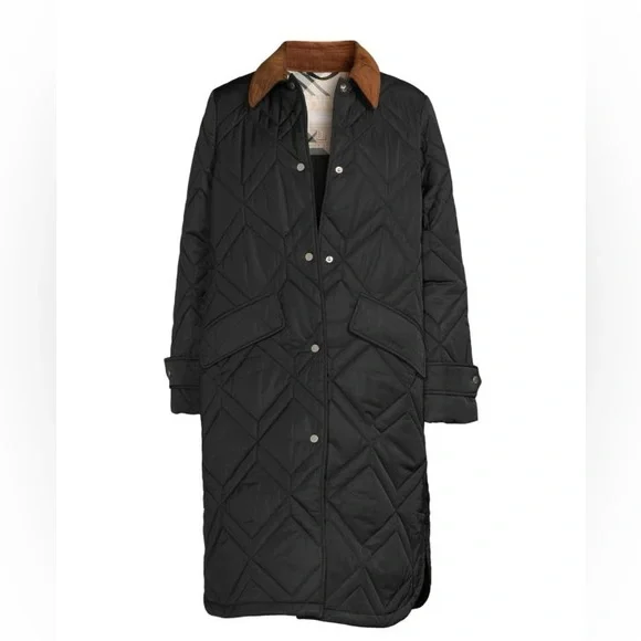 NWTs Barbour Bonnie Quilted Jacket. Black. Size 8 US (12 UK). - Picture 1 of 12